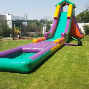 7m high slide with pool
